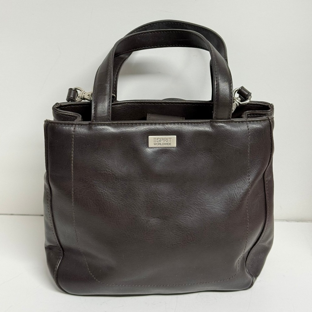 Esprit Worldwide Women's Handbag Dark Brown Faux Leather Crossbody Strap